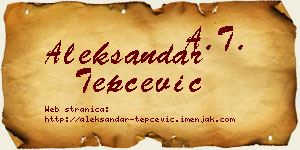 Aleksandar Tepčević vizit kartica